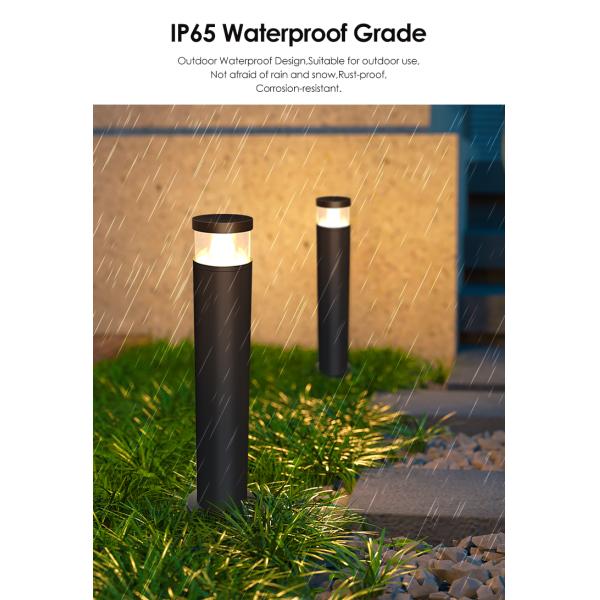 Outdoor IP65 Courtyard Path Cast Aluminum Bollard Light AC 220v DC 24v Bridgelux LED 3000K DIA 108MM*H 400/600/800/1000mm