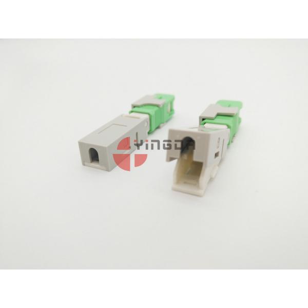 FTTH Fiber Optic SC APC Mechanical Connector Clamshell Pre polished Fiber For Drop Cable