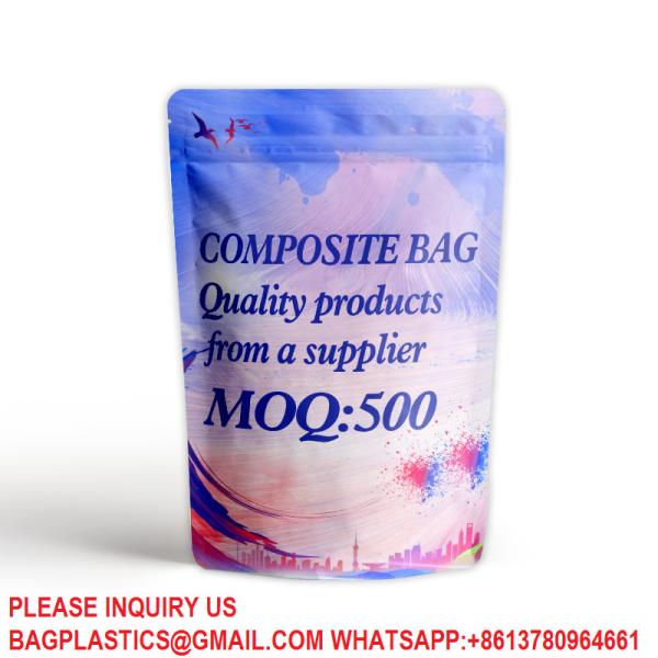 Opaque Foil Pouch Food Grade Bags For Long Shelf-Life Storage Resealable Standup Bags