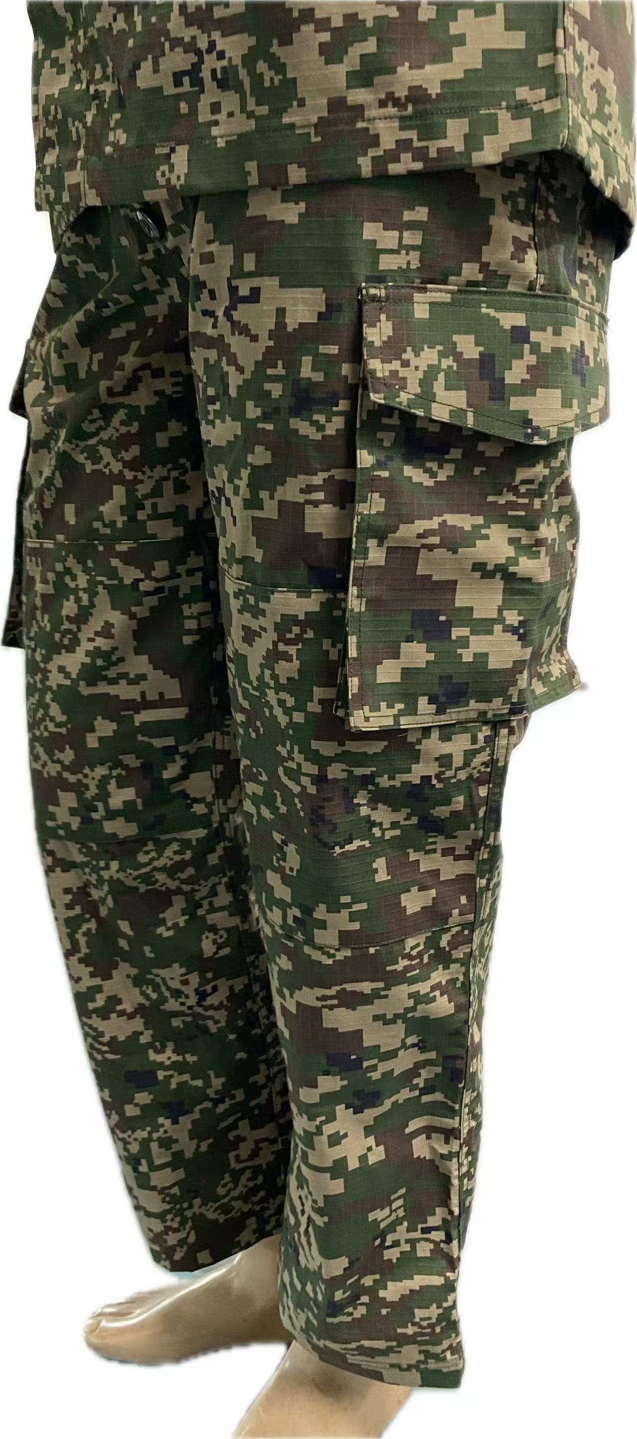 Lightweight Ripstop Camouflage Uniform Set Long Sleeve Combat Suit for Army Training
