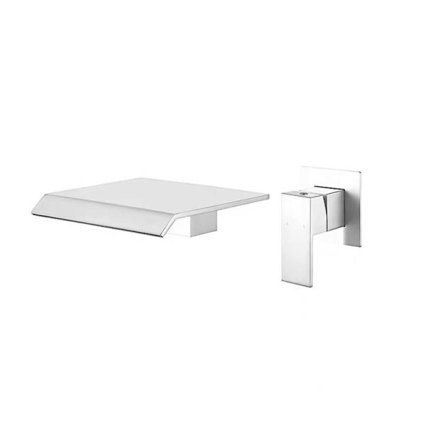 Traditional Style Brushed Surface Waterfall Faucet Shower Set for Lavatory Bathroom Sink