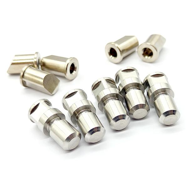 Juego de conectores de acero inoxidable mecanizados con CNC de precisión