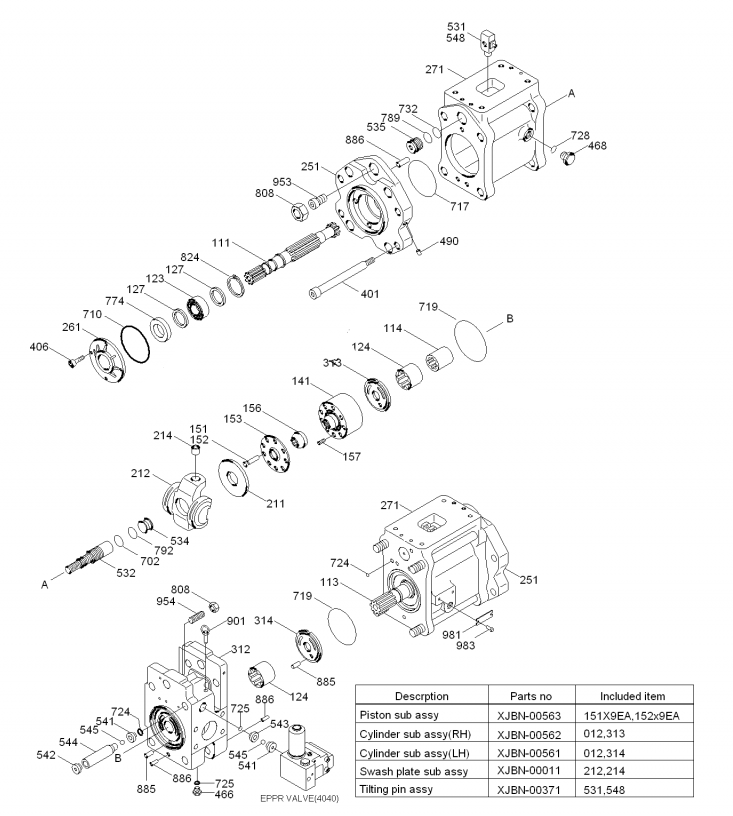 части K3V180DT экскаватора гидронасоса 31N9-10010 R335-7