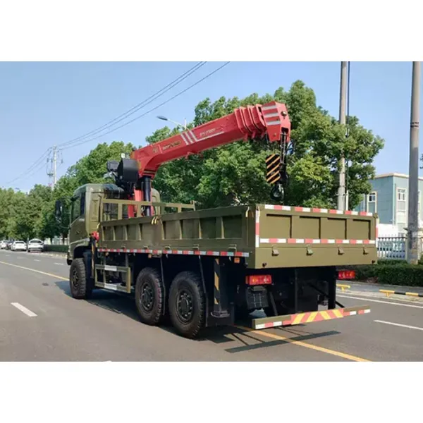 Heavy-Duty 6X6 Hydraulic Truck with 12 ton 5-Section boom Crane