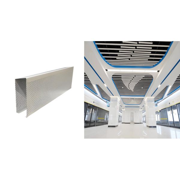 Length Up To 6000mm Aluminium Linear Ceiling Baffles Easy To Maintain Durable Acoustic Panels for Commercial and Industrial Spaces