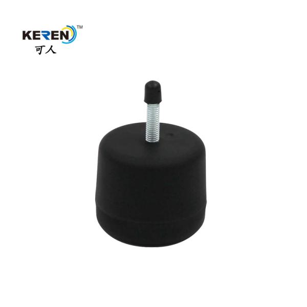 KR-P0266 55mm Plastic Furniture Legs Replacement , Black Sofa Feet Strong Load Bearing