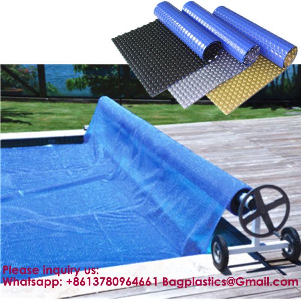 600um Hot Tub Blanket Covers Solar Pool Cover For Swimming Pool Solar Cover Wholesale Custom Shape Color Safety Foam Electric Motor Automatic Solar Heating Bubble Swimming Pool Cover