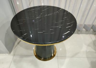 Living Room 90cm 75cm Wrought Iron Marble Coffee Table
