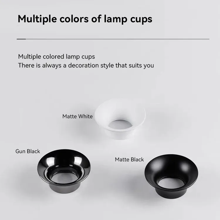 Deep Anti Glare Recessed Light, Multi-Proof Dimming LED Spot Down Light Support Triac 0-10V Dali-2 Dali Dt6 Dt8