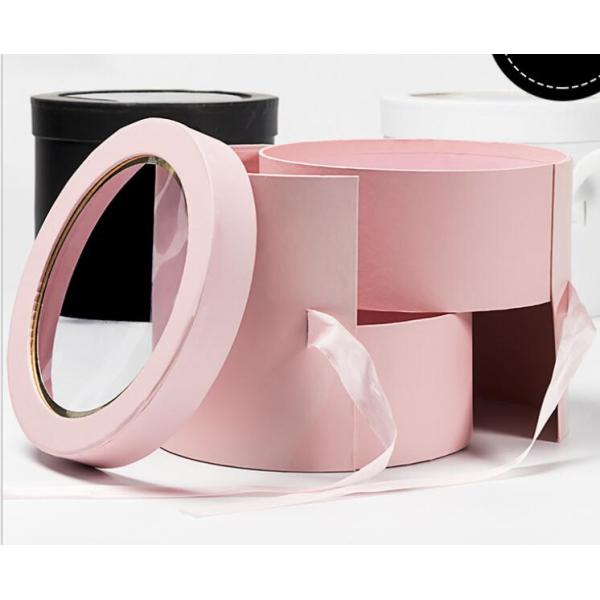 Двухслойная вращающаяся PVC круглый цветочный ящик Вечная роза Подарочная упаковка