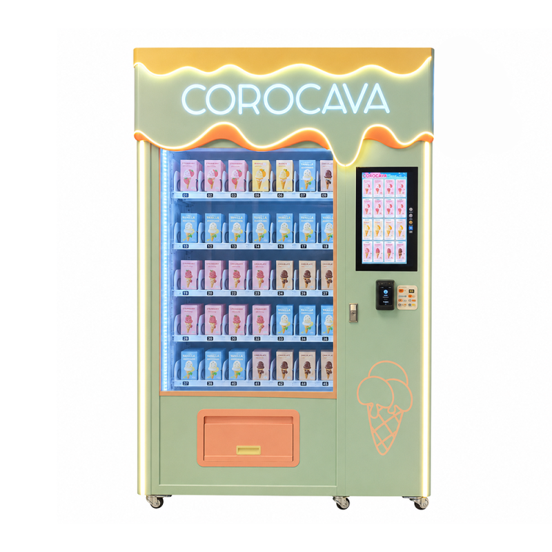 Commercial Frozen Food Vending Machine with Minus 18 to Minus 20 Degree Freezing and Touchscreen Interface for Frozen Product Sales