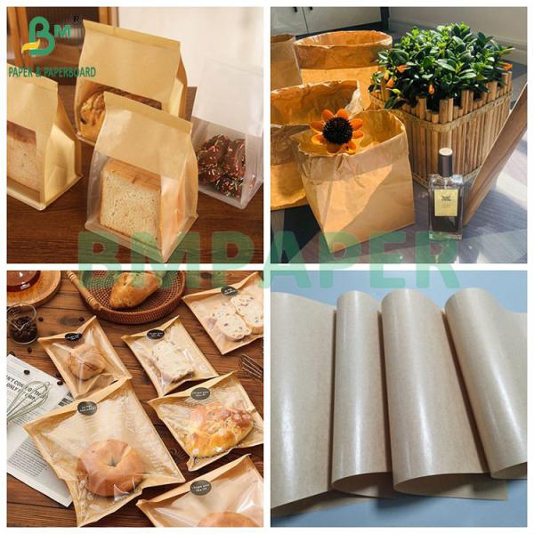 30gsm 50gsm MG Brown Kraft food packing bag roll Greaseproof paper