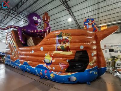 Customized PVC Inflatable Octopus Pirate Ship Inflatable Obstacle Course