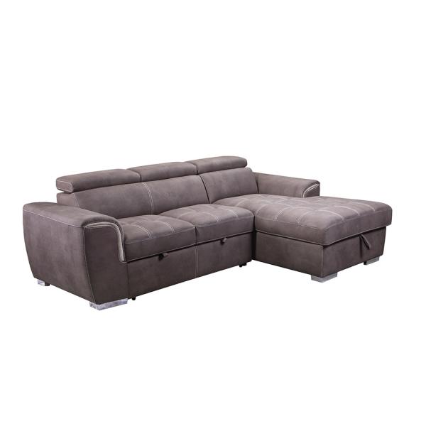 Fabric Sectional Folding Sofa Bed Multifunctional Anti Abrasion
