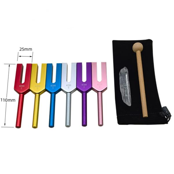4096 HZ Colorful Tuning Fork for Healing Aluminum Alloy Sound Therapy Charkra Medical