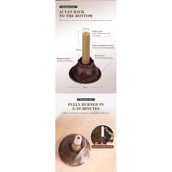 Traditional Chinese Medicine Pure Moxa Rolls Moxibustion TCM Acupuncture Therapy