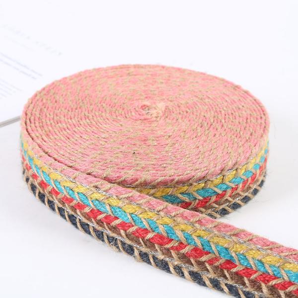 Fios de borracha de jute retrô de ouro