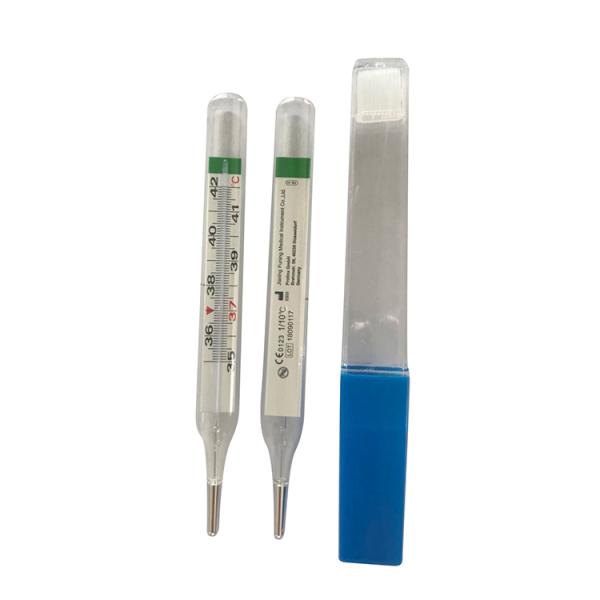 Customized Support Yellow/Blue Glass Thermometer for Measuring Human Body Temperature