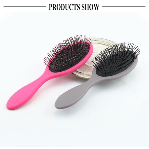 Plastic Handle Hair Paddle Brush Wet And Dry Message Detangling Hair Brush
