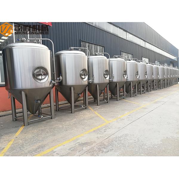 PLC Control Beer Production Line Auto 1500KL Steam Heating Stainless Steel Material