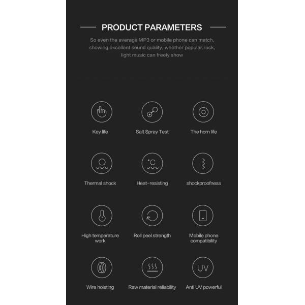 3.5Mm Plug Stereo In Ear Earbuds With Mic Bass Microphone And Volume Control