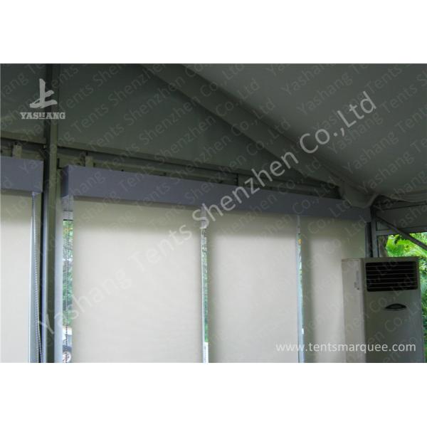 White Lining Decorated Special Event Tents / Transparent Glass Wall Tents For Outdoor Events