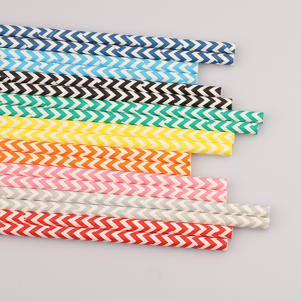 US Initial Payment Custom Eco Friendly Biodegradable Paper Straw for Christmas Straw