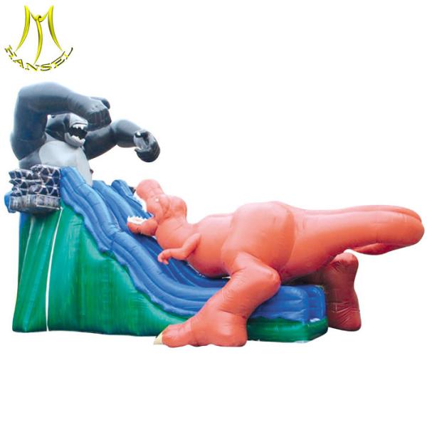 Hansel cheap indoor bounce round inflatable water slide for outdoor playground wholesale