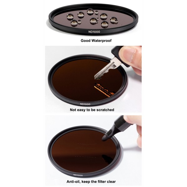 Low Color Shift ND64 Filter 6 Stops Light Reduction Filter With Multi Layer Nano Coating