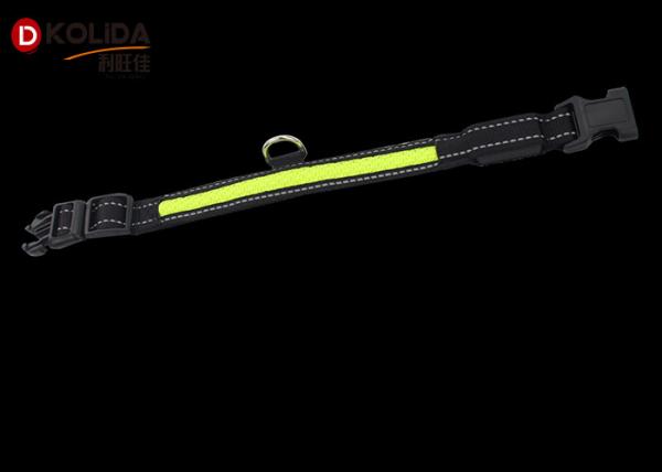 Size S / M / L Light Up Dog Collar LED Nylon Chain Choke Training Leashes
