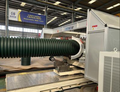 High Speed HDPE PP Plastic Corrugated Pipe Extrusion Line Fully Automatic For Drainage