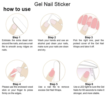 New design gel nail wraps New design Gel nail stickers with UV lamp