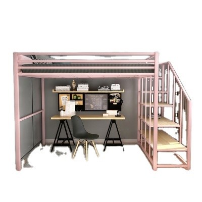 1800*1800*2000 School Furniture Children Bed with Desk and Loft Wooden Bunk Bed