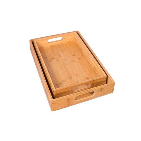 Antimicrobial Non-toxic rectangular  Customized Bamboo Serving Tray