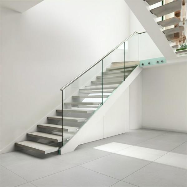 Corrosion-Resistant Stainless Steel Handrails with 304 Steel for Glass Staircases