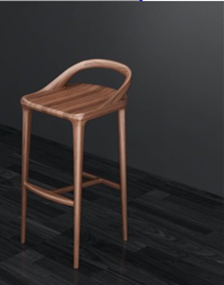 Living Room Uruguay Rose Full Solid Wood Bar Chairs 700mm High