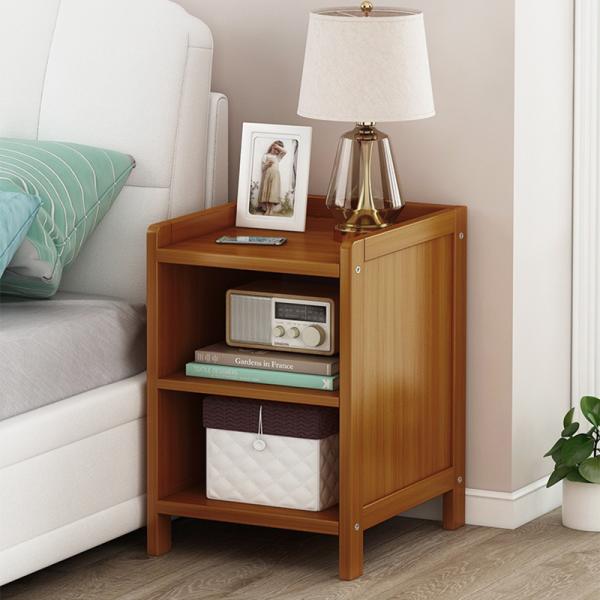 Bedside Table Night Stand,End table Small Desk Side ,Bamboo Cabinet Storage with Drawer, Organizer Rack in Bedroom