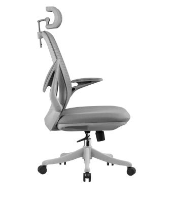 Cadeiras de escritório em casa ergonômicas de couro com apoio lombar
