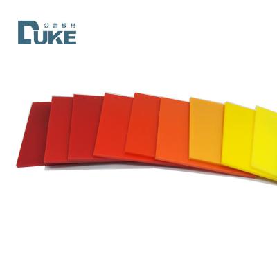 Duque colorido 4x8 sinal de plexiglás folhas acrílicas resistentes aos raios UV