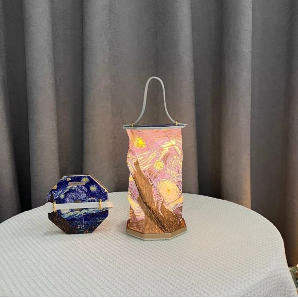 Geometric Mini Folding Paper Lamp Decoration LED Promotional Gifts 3500K OEM