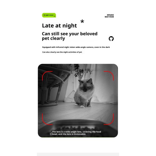 Automatic Pet Feeder Cats Dogs Charge Battery Plastic Stainless Steel Bowls Eco-Friendly Intelligent Timing Remote Video IPX5