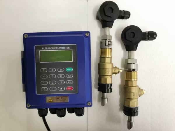 Portable External Probe Hot And Cold Flow Meter Wall Mounted Ultrasonic
