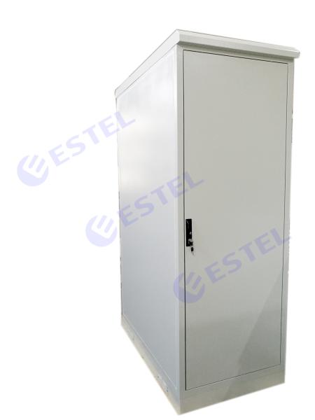 Heat Insulated Single Wall Steel Outdoor Telecom Cabinet With DC Air Conditioner, Power distribution Unit
