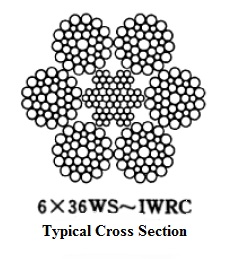 GB/T 33364-2016 6 веревочка стального провода стренги 6x36 оффшорная причаливая