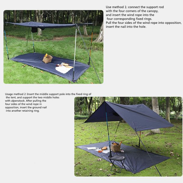 Diagonal Bracing Waterproof Single Tent Canopy Raincoat UV Resistant