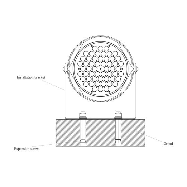 Фар ландшафта СИД W RGBW заливки формы алюминиевые 120