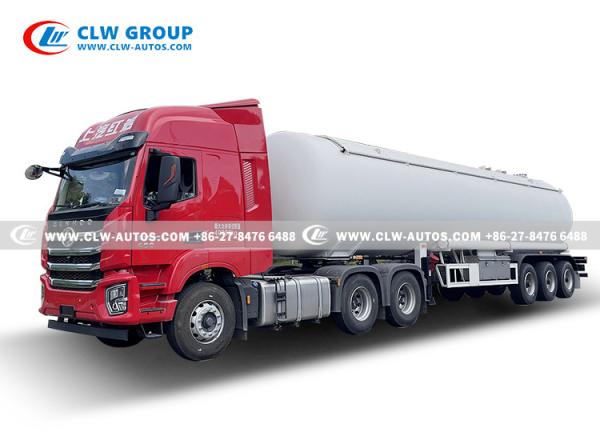 Semi-reboque de transporte de gás de tanque de 3 eixos Reboque de transporte de propano Reboque de GLP 49.6CBM