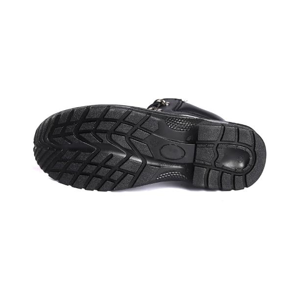 Genuine Leather Waterproof Safety Shoes Mid Cut Steel Toe Steel Plate Industrial Anti Slip Protective