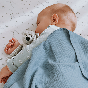 2-Pack Muslin Swaddle Blankets, Neutral Receiving Blanket Swaddling Clothes for Newborn