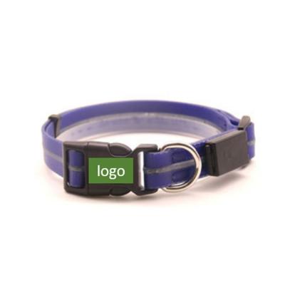 Incandesce a coleira de cão 37-63cm ajustável recarregável conduzida leve de USB da coleira de cão para o cachorrinho